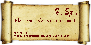 Háromszéki Szulamit névjegykártya